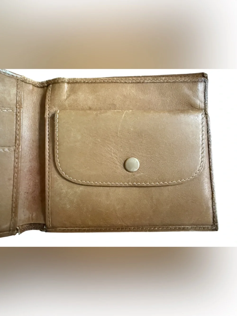 Celine Vintage Macadam Portefeuille Billfold RARE Gold Tipped Corners Unisex